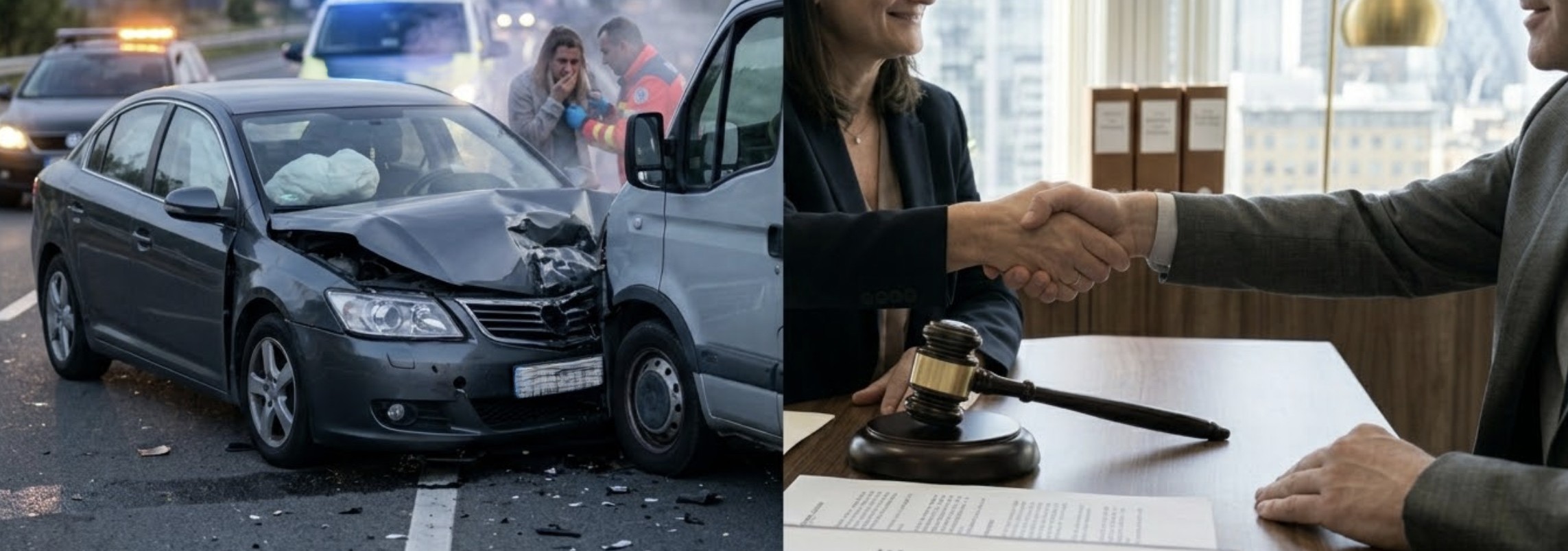 car accident scene and legal guidance