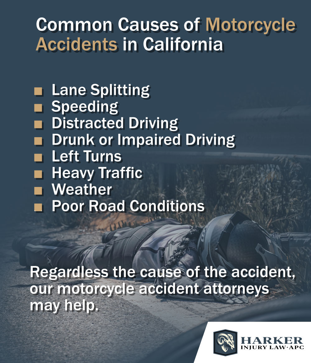 Common Causes of Motorcycle Accidents in California