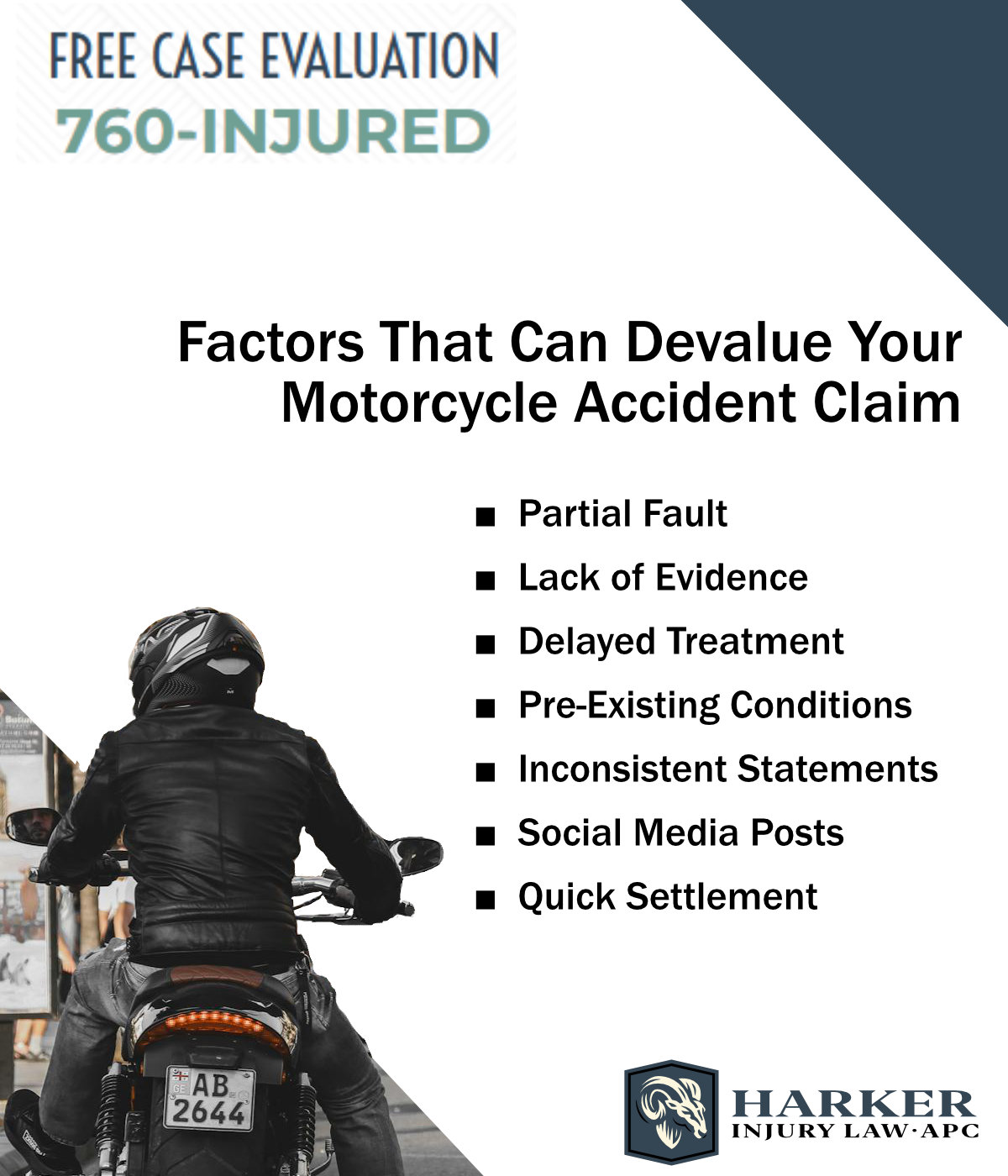 Factors That Can Devalue Your Motorcycle Accident Claim.