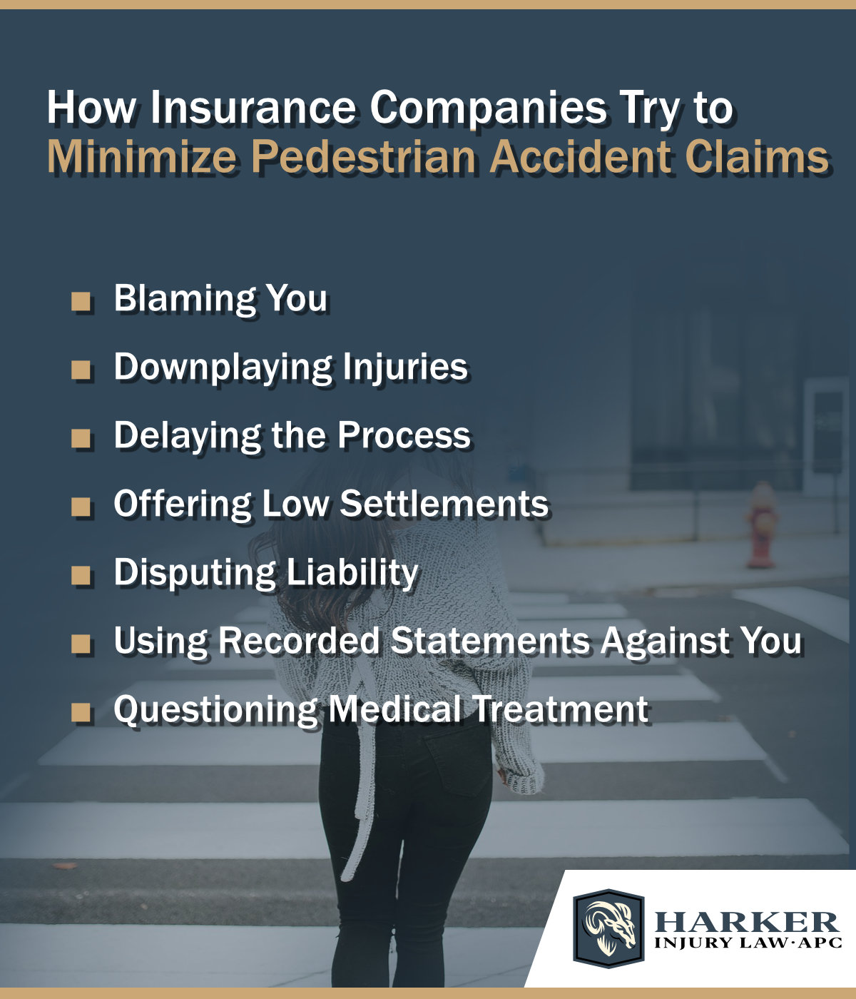 How insurance companies downplay pedestrian accident claims.