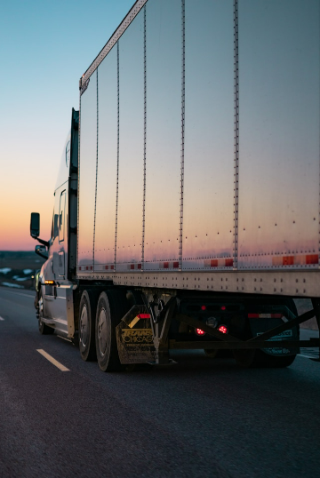 A large truck on the road.