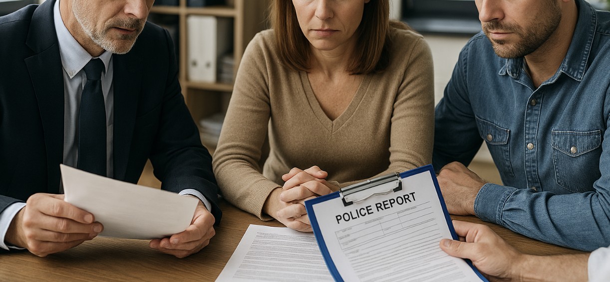 Police report after a fatal accident