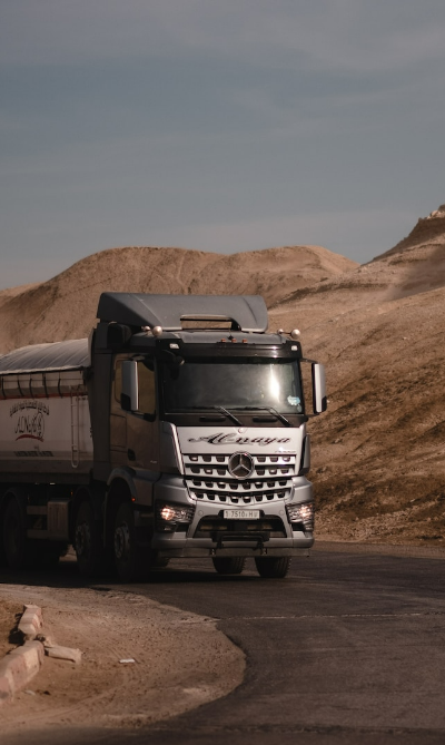 A truck on the road.