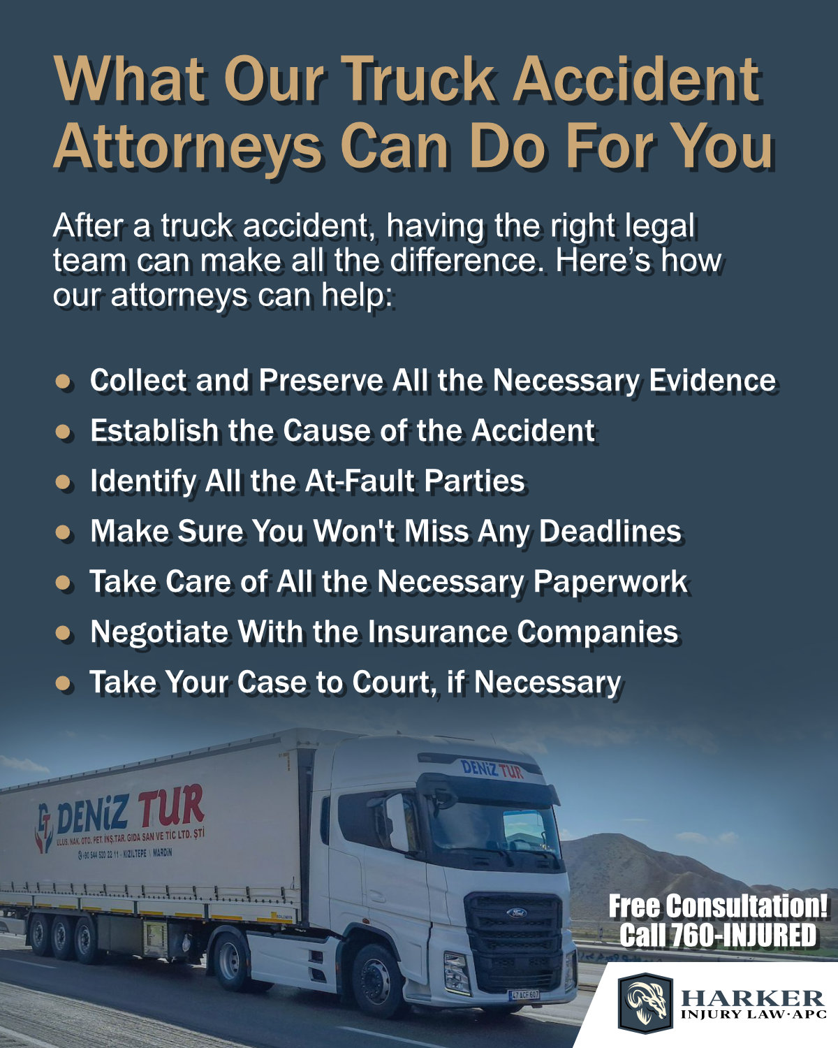 What Our Truck Accident Lawyers Can Do For You